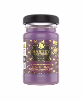 Photograph of Product: Harney Brothers Cannabis Nighttime Butterfly Lemonade Shot 2oz
