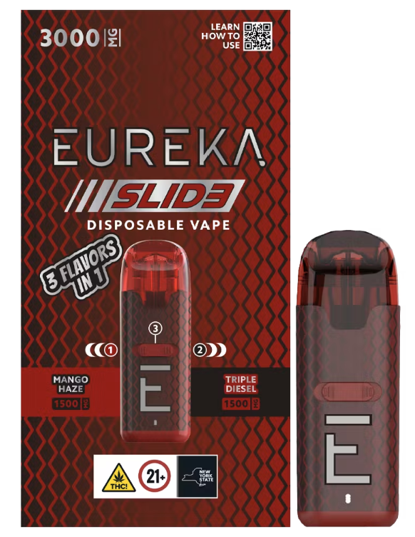 Photograph of product: Eureka | 3g Slide Fusion Vape Mango Haze x Triple Diesel
