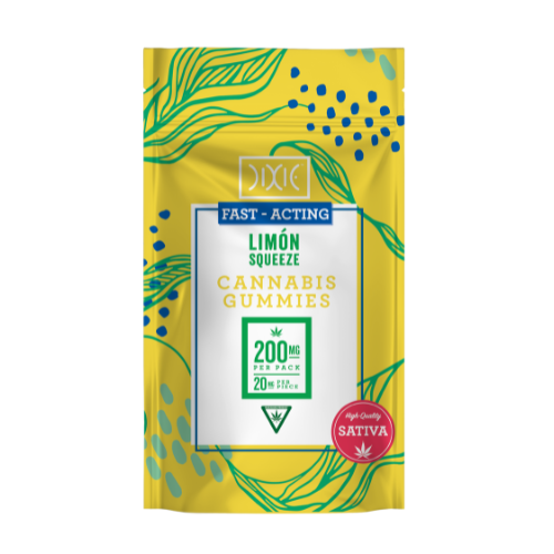 Photograph of product: Dixie | Limon Squeeze Fast Acting Gummies | 10x20mg | 200mg