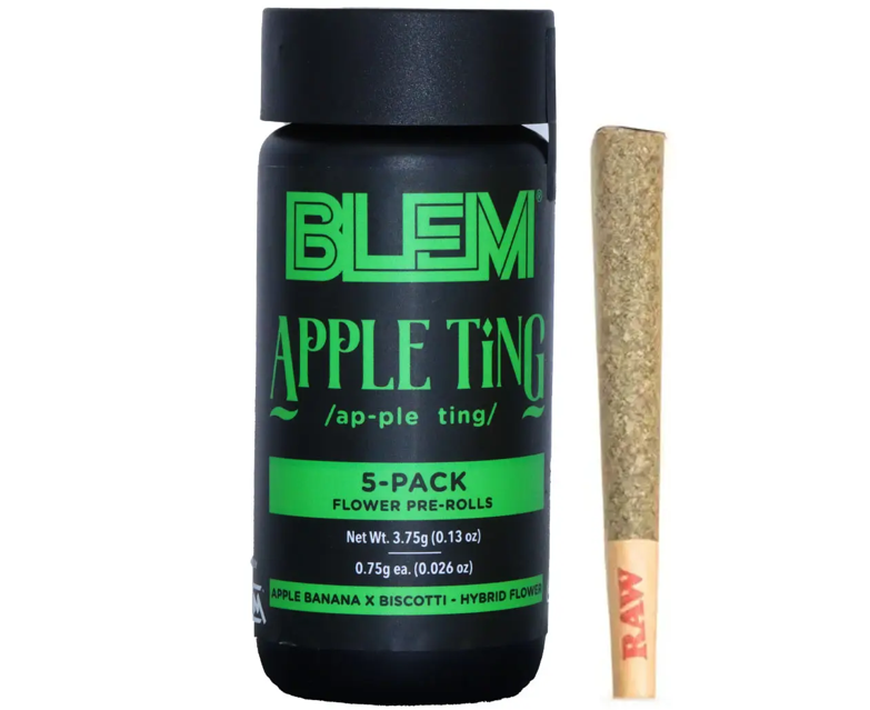 Photograph of product: BLEM - Apple Ting (Hybrid) 5pk Prerolls