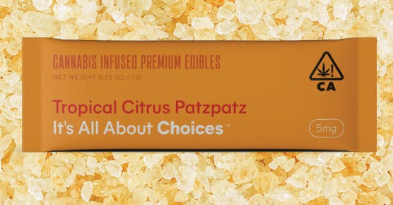 Photograph of product: CHOICES TROPICAL CITRUS PATZ PATZ 5MG