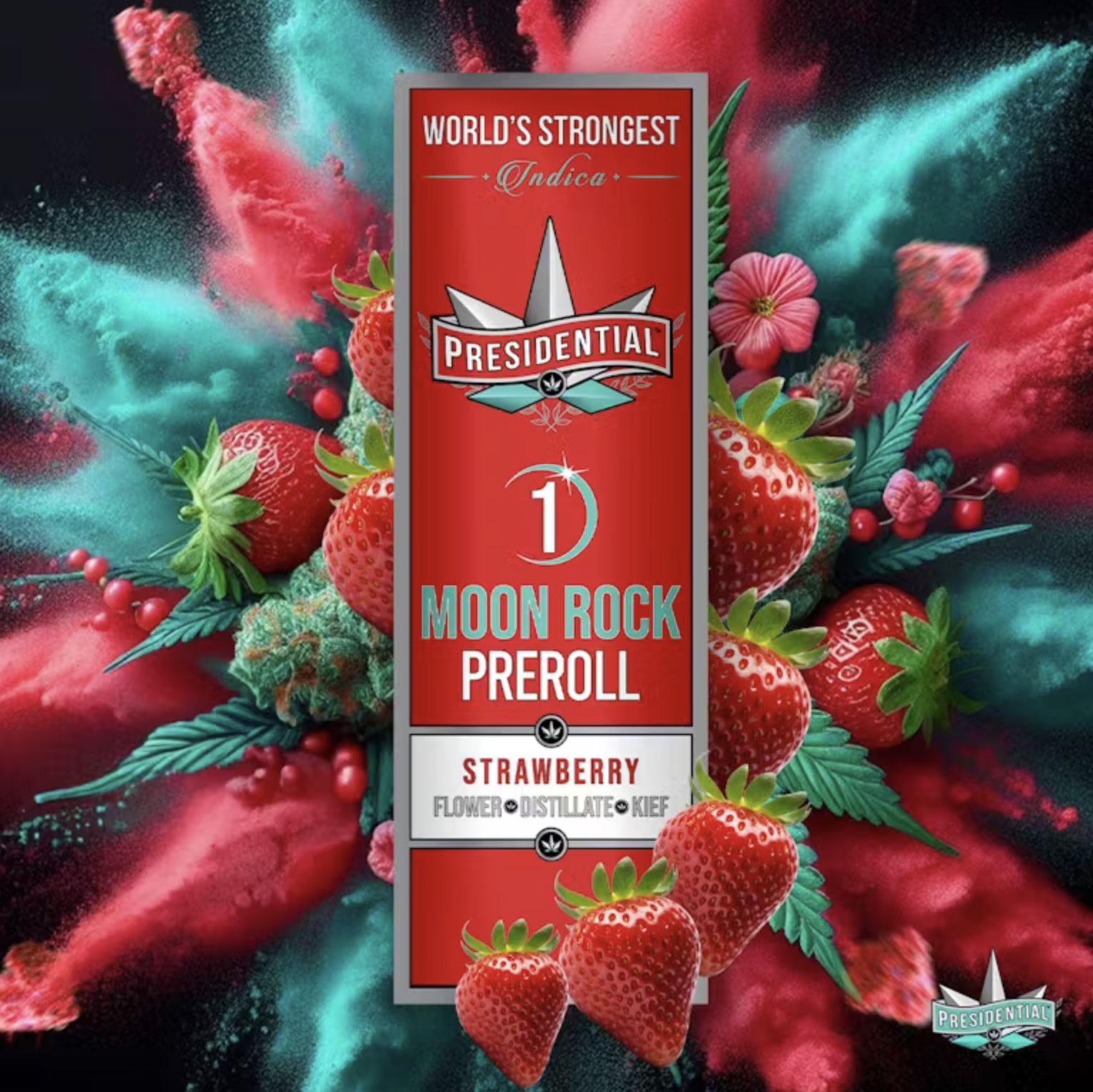 Photograph of product: Presidential Moon Rock Preroll - Strawberry