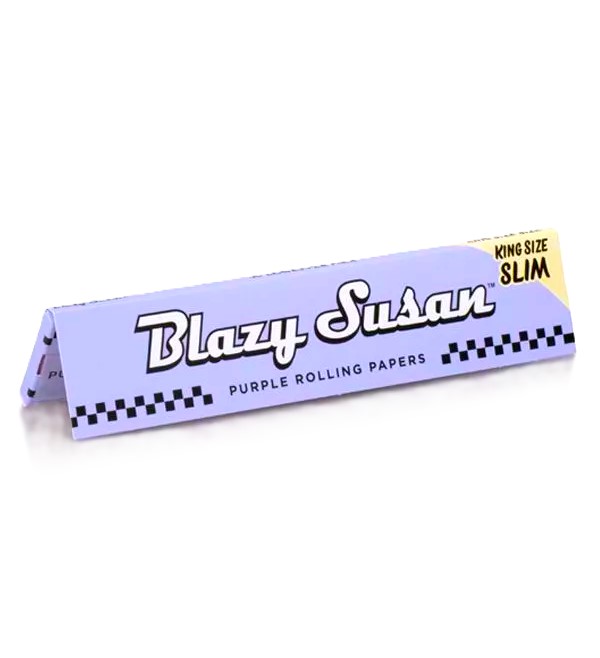 Photograph of product: Blazy Susan | Purple Rolling Papers | King Size Slim | 50ct