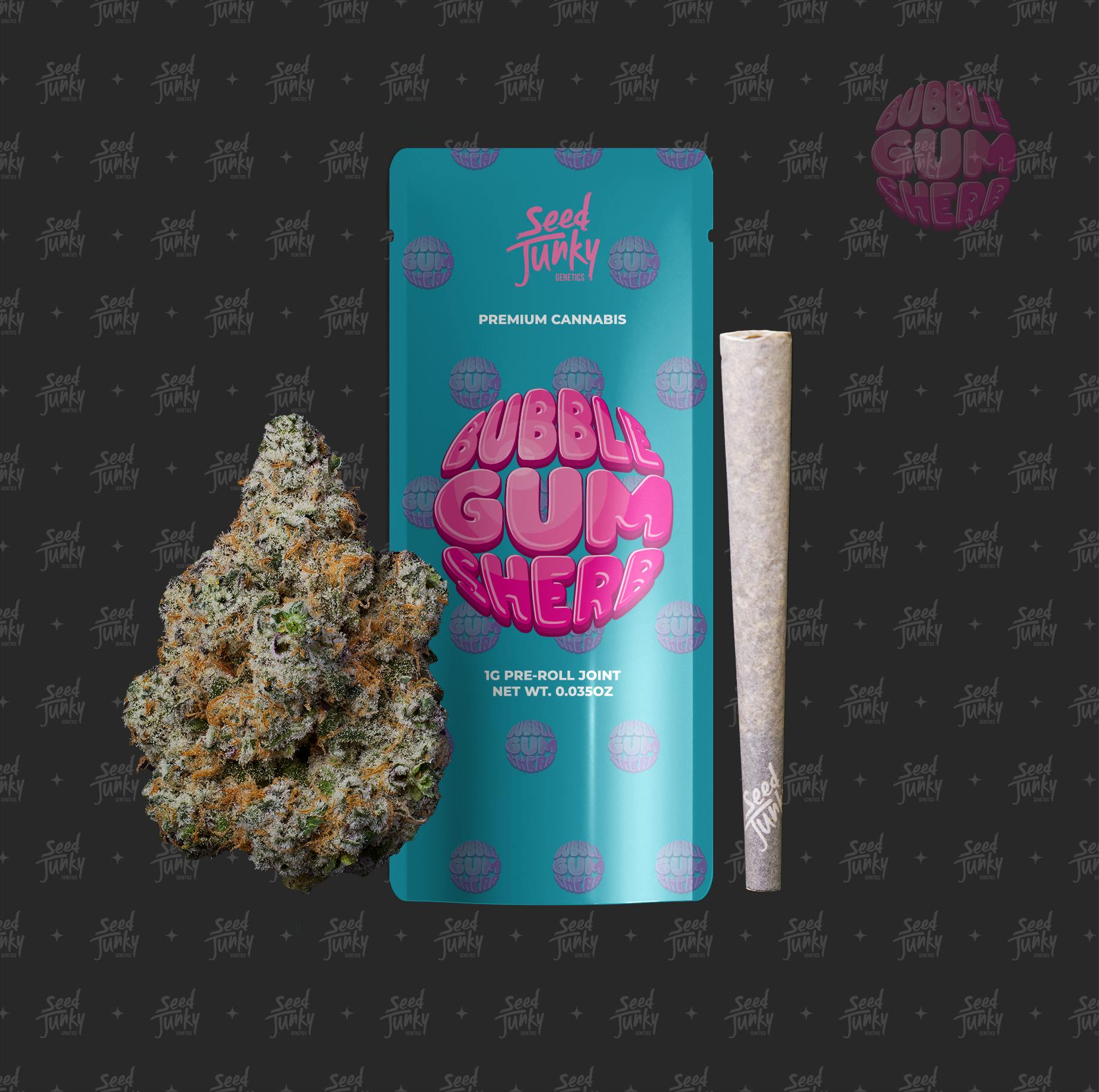 Photograph of product: Seed Junky | Bubblegum Sherb Pre-Roll