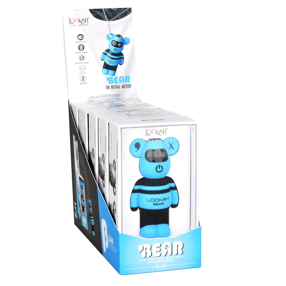 Photograph of product: Battery | Bear | 510 Thread | 500mAh | Blue