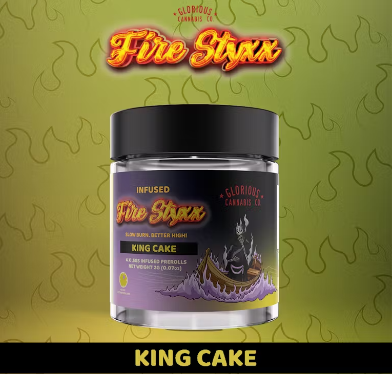Photograph of product: Fire Styxx - Infused Pre-roll 0.5g - 4pk - King Cake