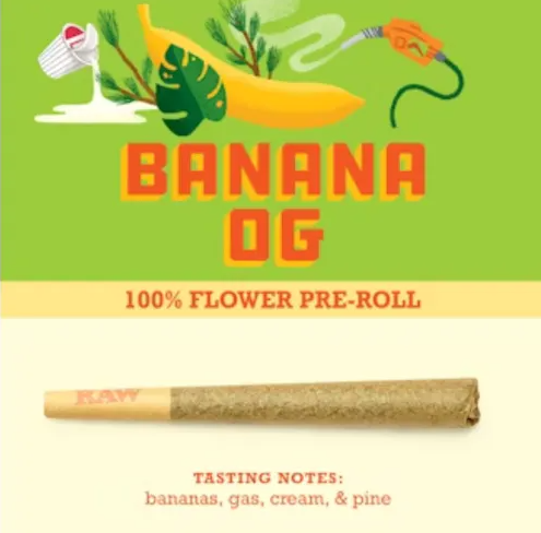 Photograph of product: Paper Crane | Banana OG | Preroll | 1g