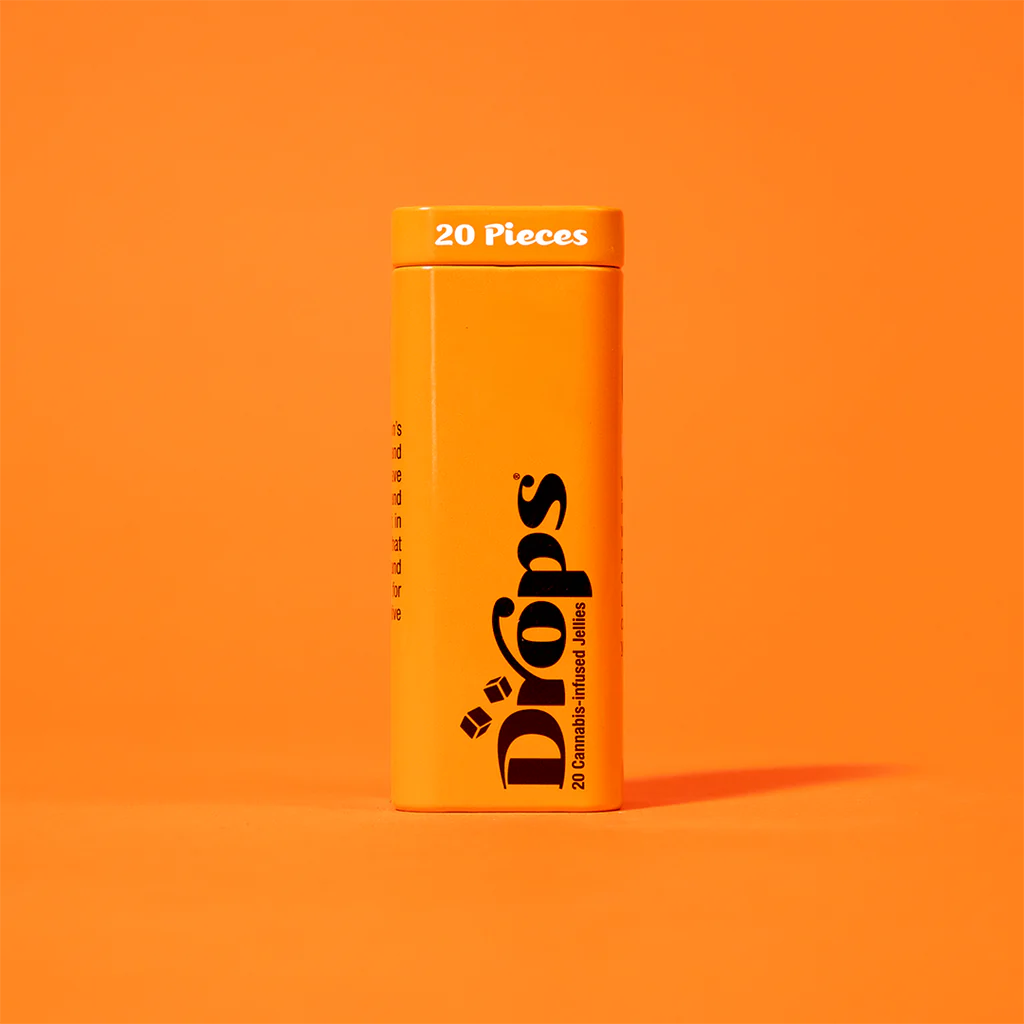 Photograph of product: Drops - Orange (S) - 5mg TH-oui - Rosin Edible - 20pk
