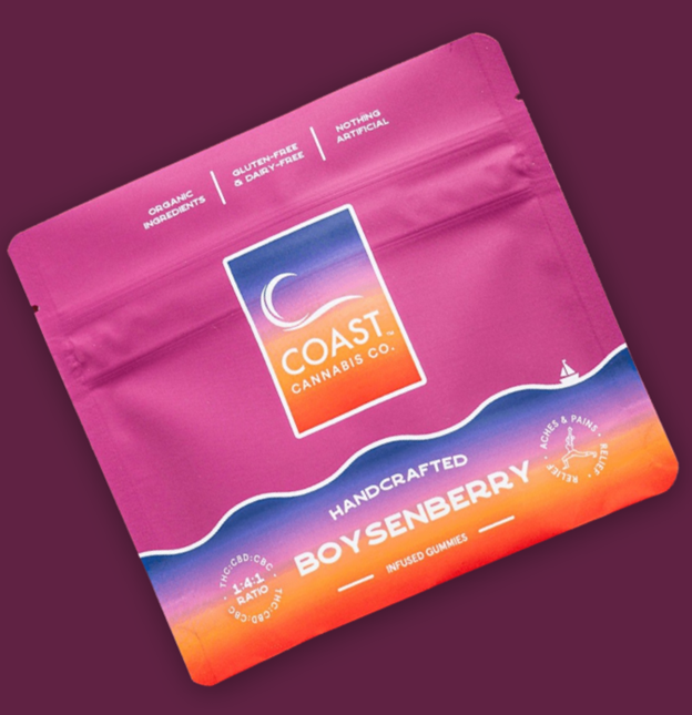 Photograph of product: Boysenberry 1:4:1 TH-oui/CBD/CBC Gummies | 100mg