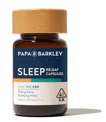 Photograph of product: Sleep Releaf CBN Capsules 1:1:1 | 30CT Capsules | Papa & Barkley