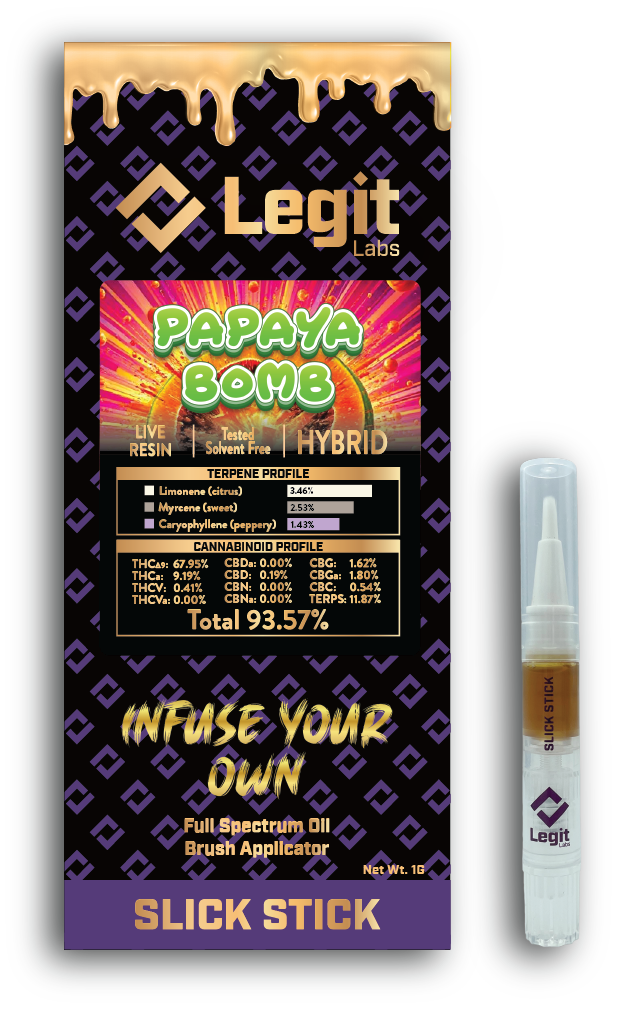 Photograph of product: Slick Stick (Paint Brush) l Papaya Bomb l Hybrid l Legit Labs