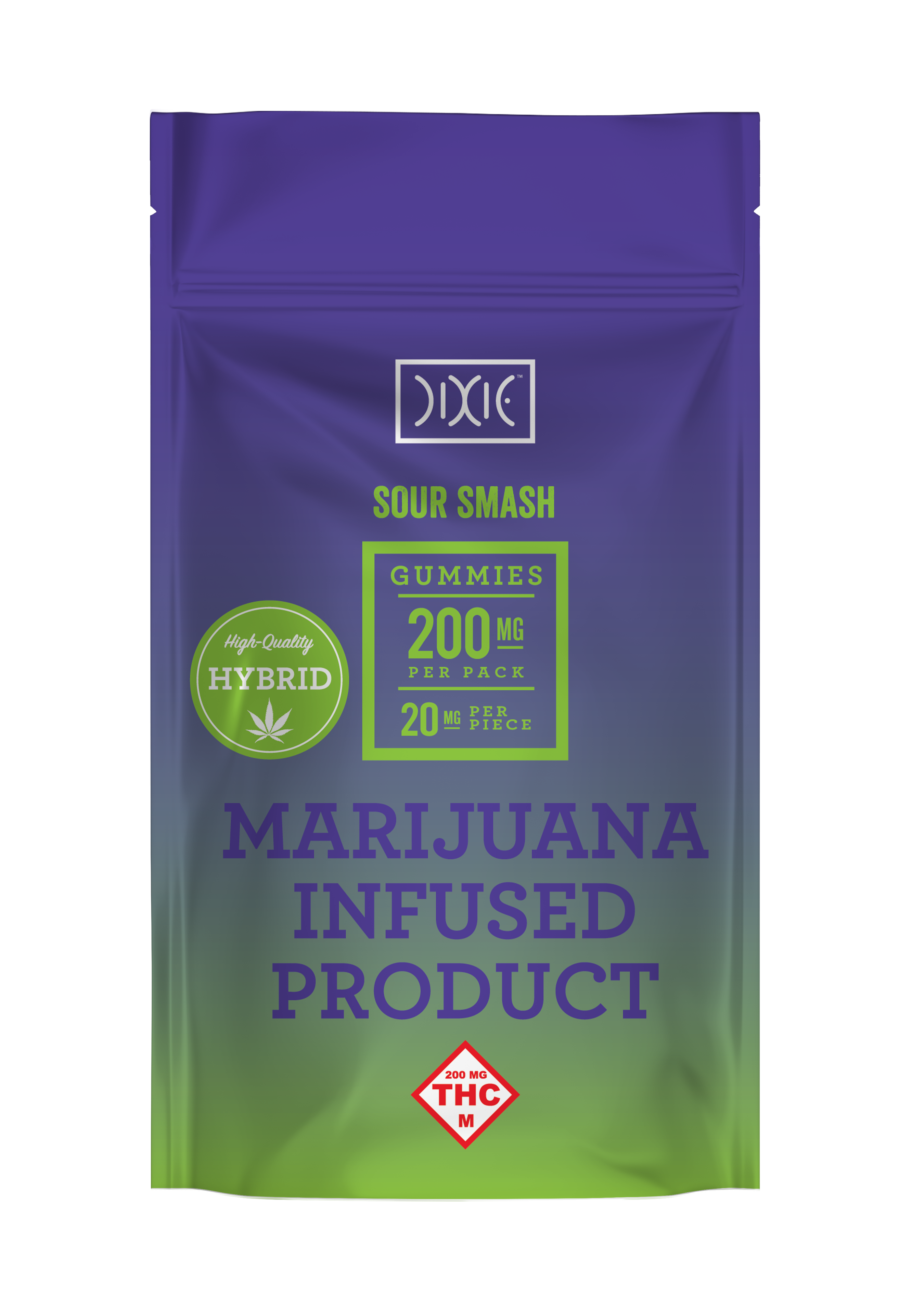 Photograph of product: Sour Smash - Hybrid Gummies - 200mg