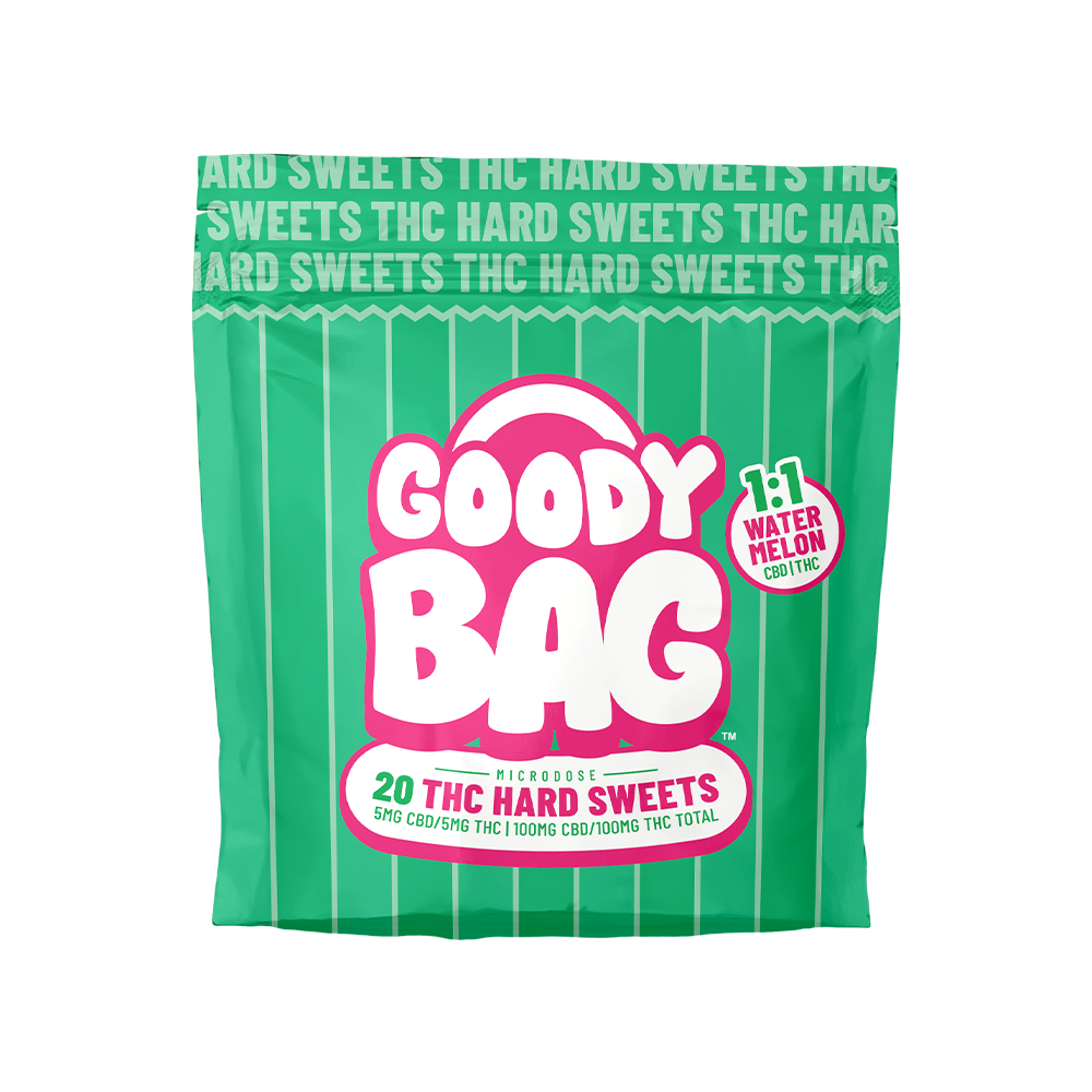 Photograph of product: Goody Bag | Mango Pineapple | TH-oui:CBD:CBG 200mg Gummies | REC