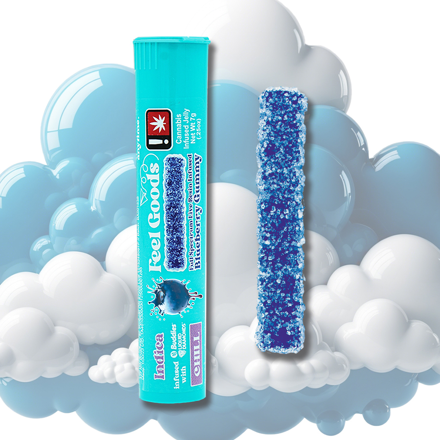 Photograph of product: Juicy Blueberry Gummy Straw