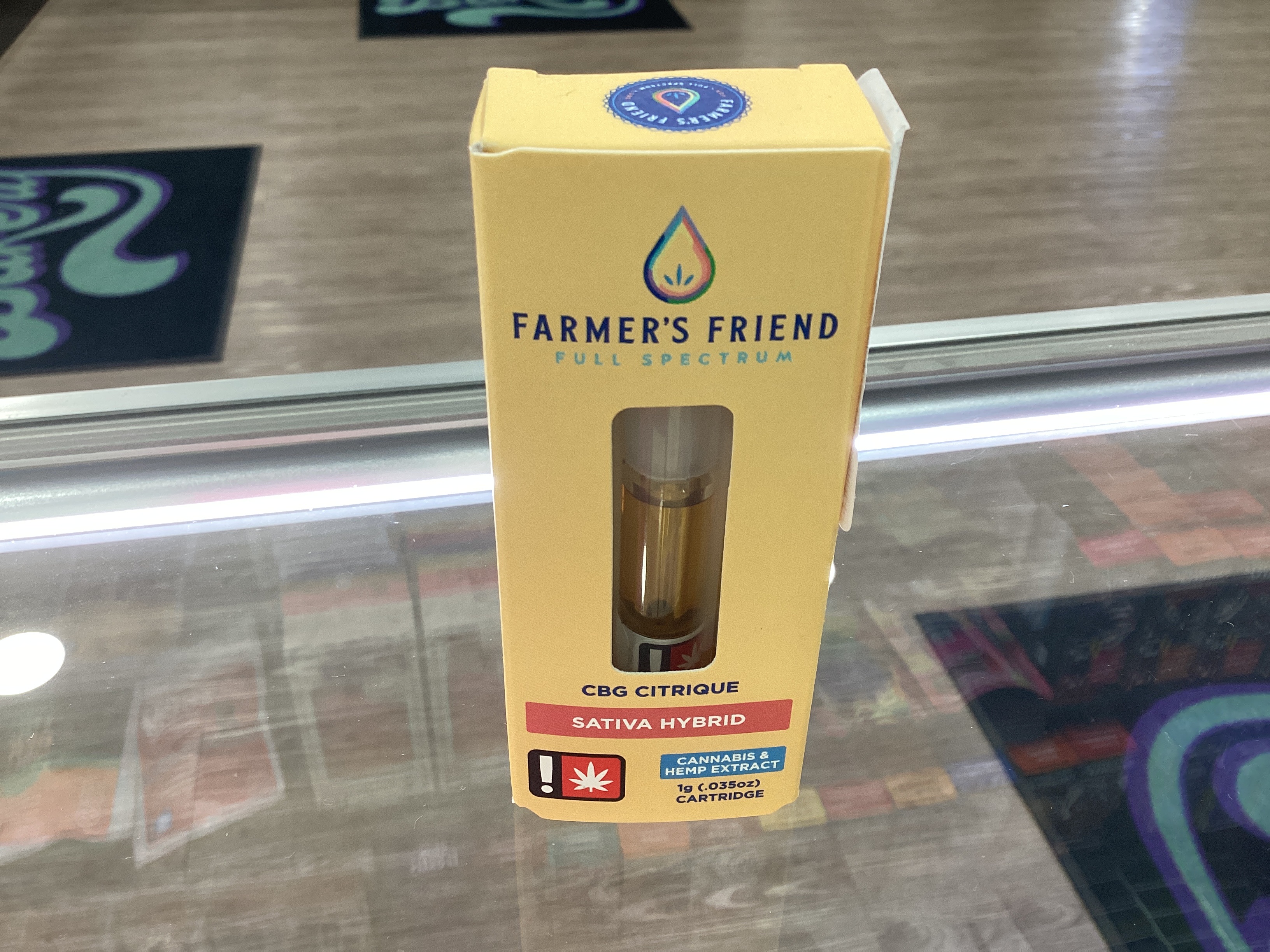 Photograph of product: Farmer's Friend Extracts CBG Citrique Glass Cartridge