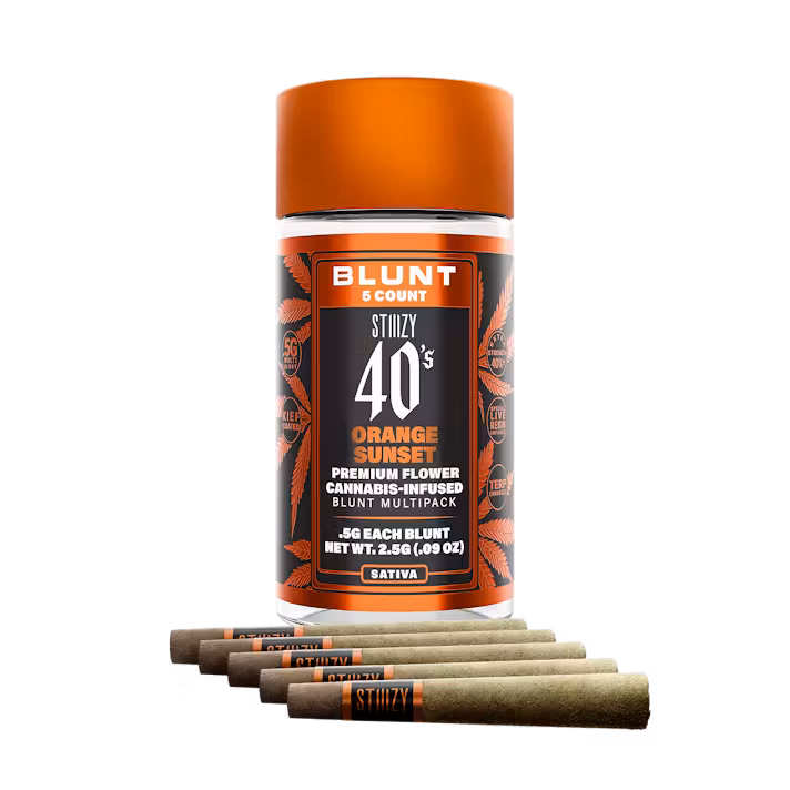 Photograph of product: ORANGE SUNSET 2.5G 5 PACK INFUSED MINI BLUNTS