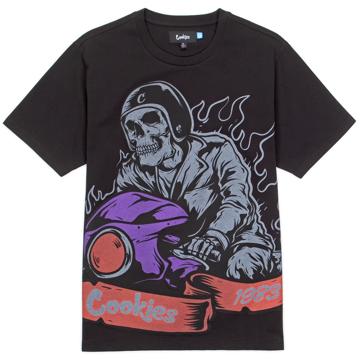 Photograph of product: Outlaws Rider SS Knit With Screenprint Artwork - Black