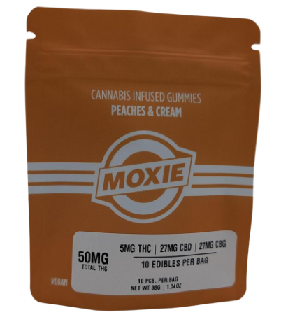 Photograph of product: Peaches and Cream 1:5:5 TH-oui:CBD:CBG | 5mg - 10 Count