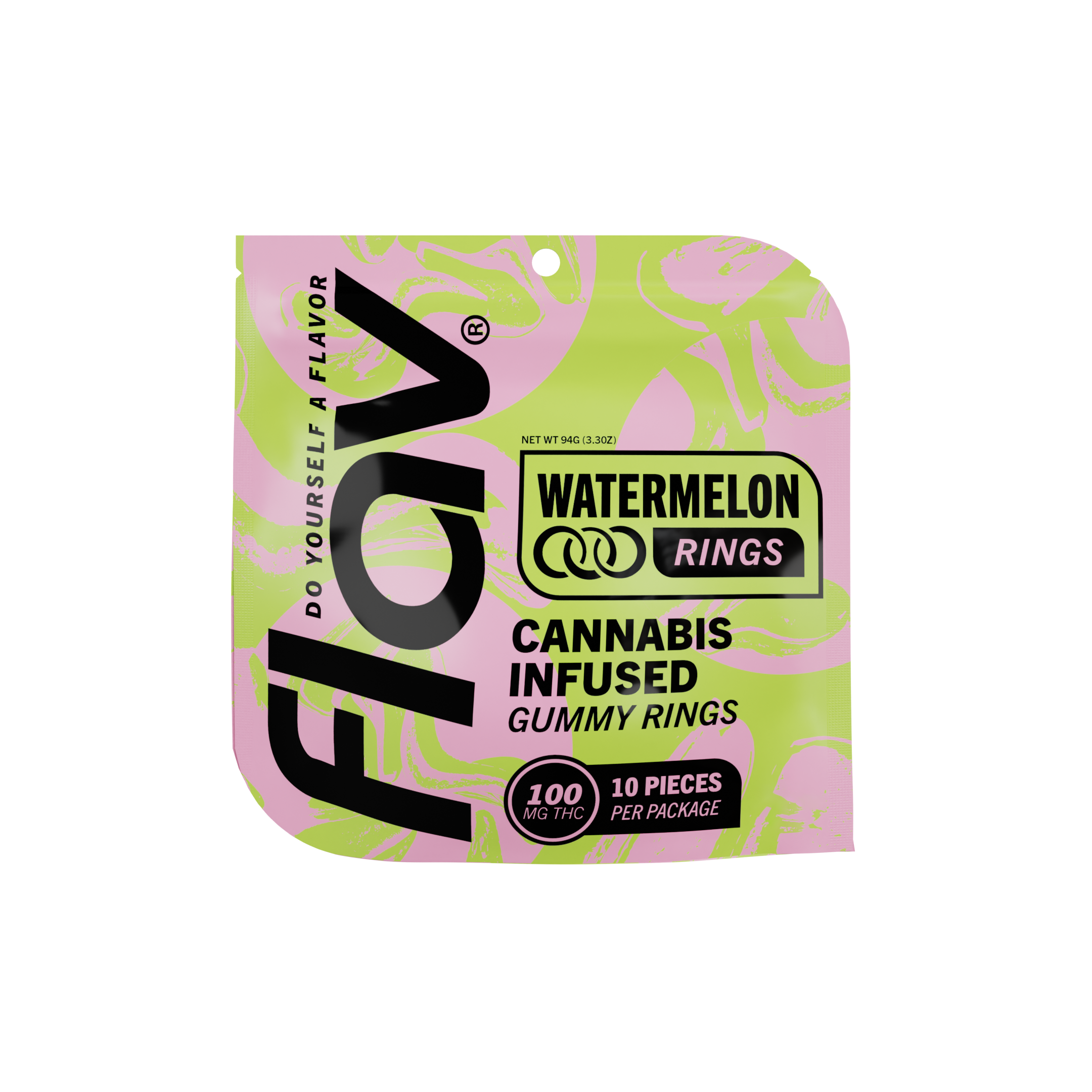 Photograph of product: Flav Watermelon Rings [100 MG]