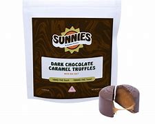 Photograph of product: Dark Chocolate Caramel Truffles [5pk] (50mg TH-oui)