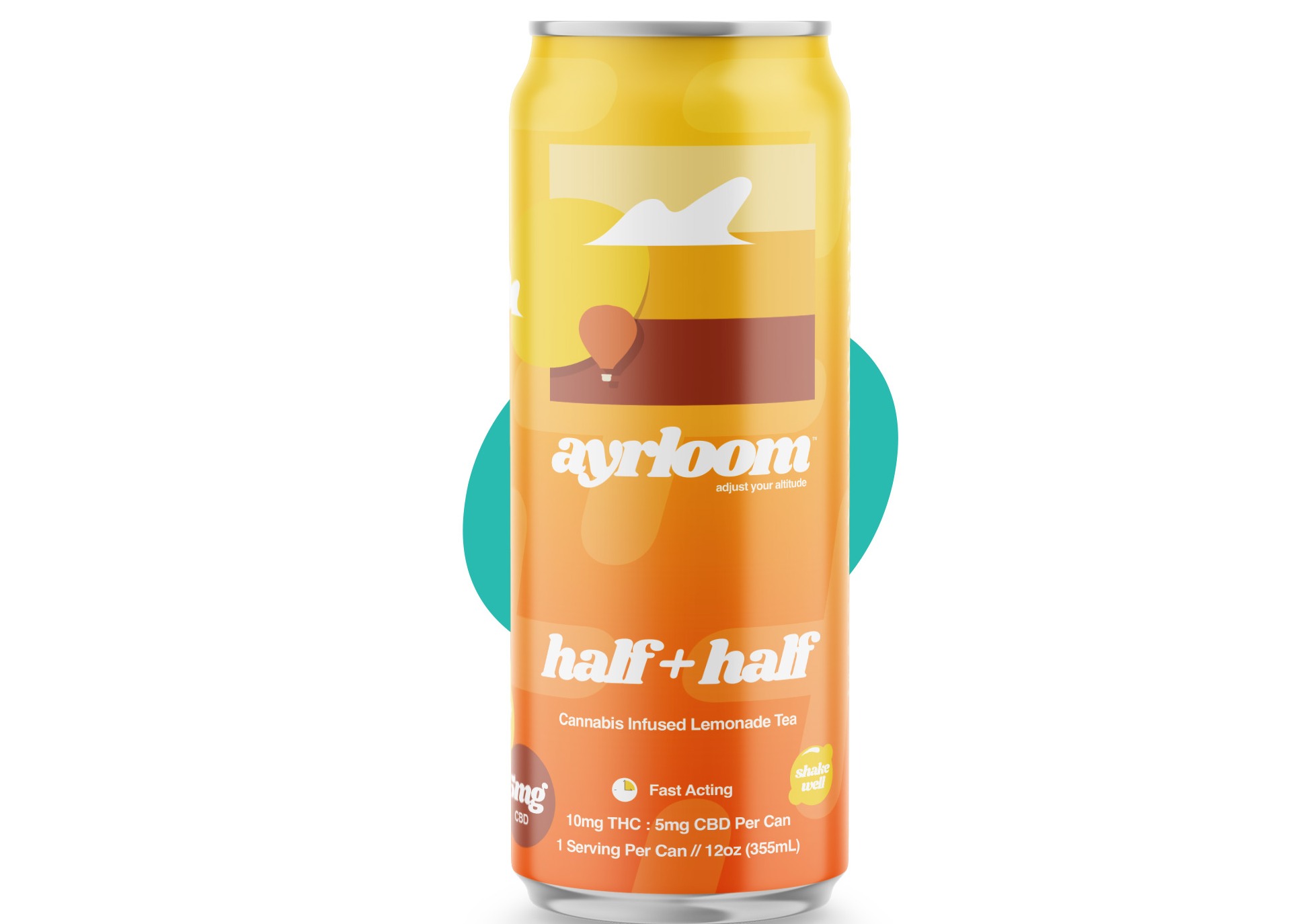 Photograph of product: Ayrloom UP | Half + Half | 2:1 Infused Lemonade + Tea | Single Can