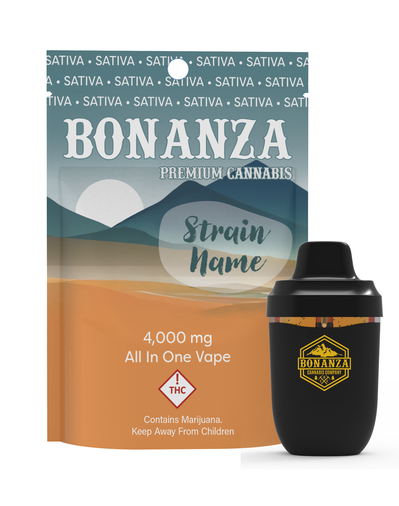 Photograph of product: Bonanza | Disposable 4G Cart (S) Super Lemon Haze 4g