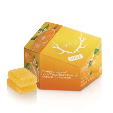 Photograph of product: Sour Tangerine Hybrid Enhanced Gummies - 