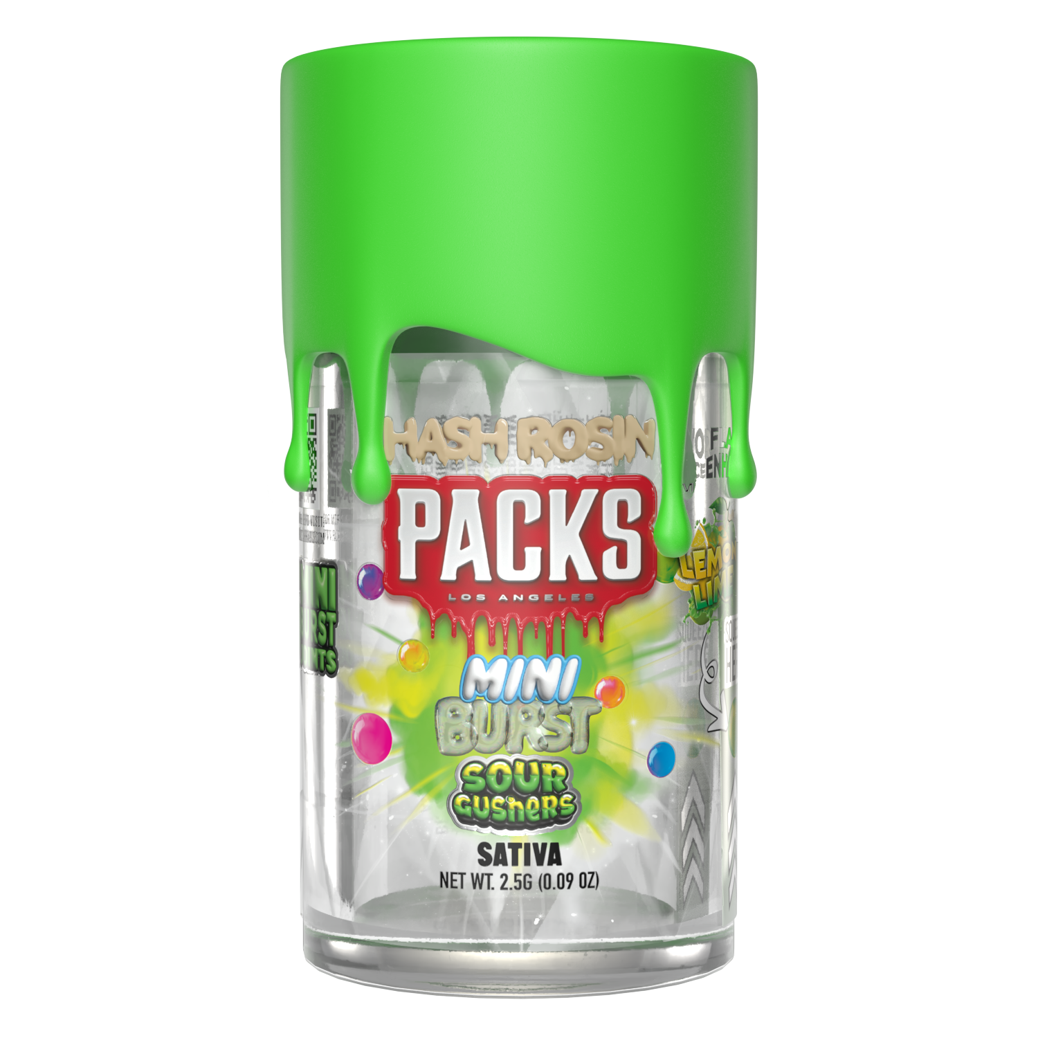 Photograph of product: Sour Gushers with Lemon/Lime (S) - Mini Bursts - Packwoods