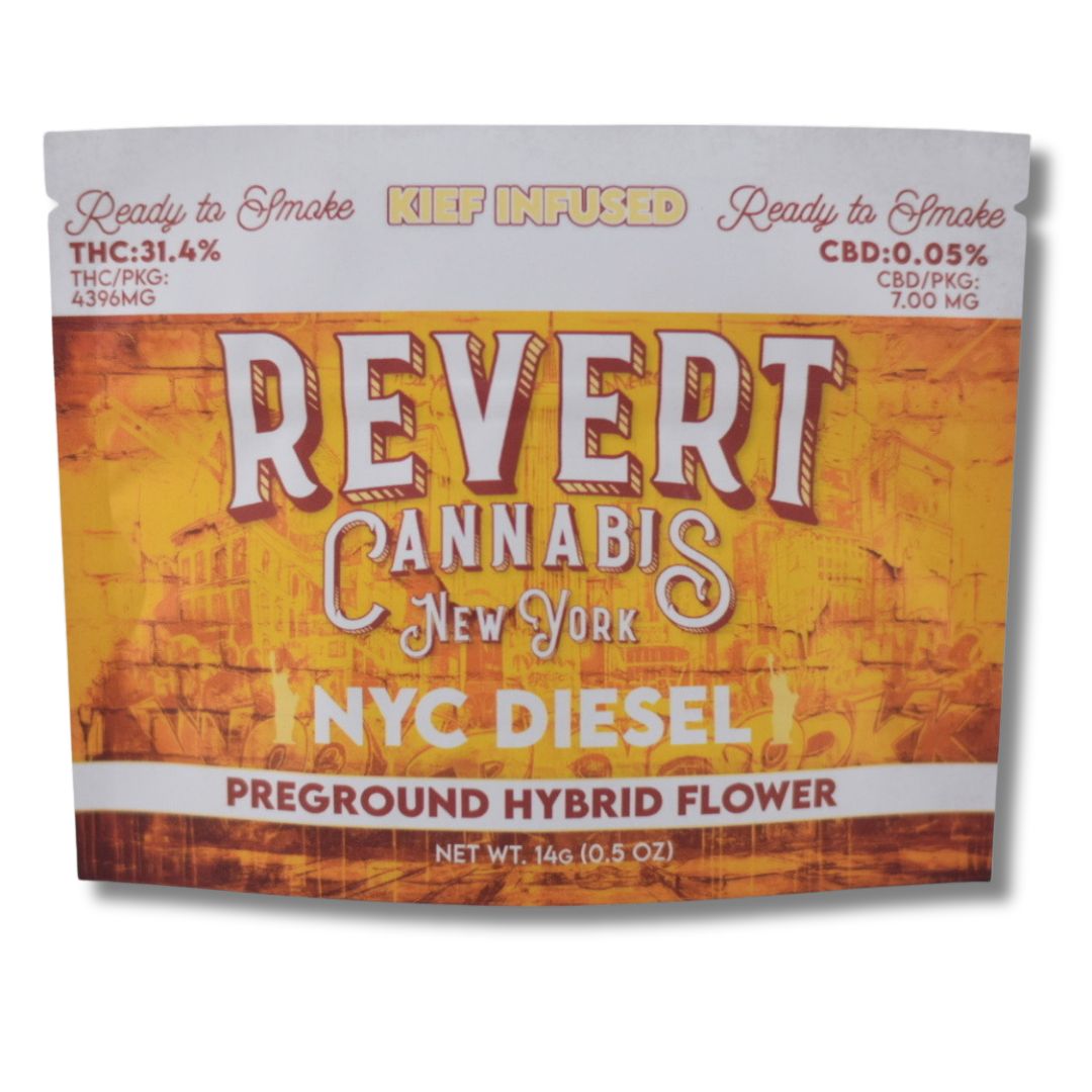 Photograph of product: Revert | NYC Diesel | Kief Infused | Ground | Flower - 14g