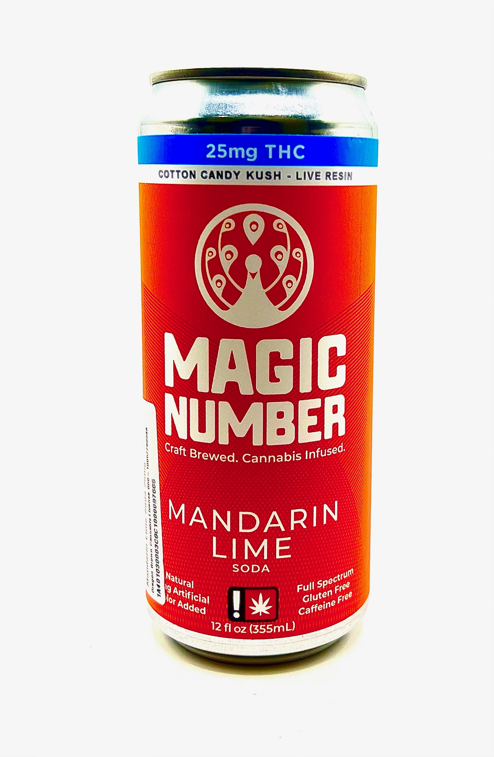 Photograph of product: Magic Number | Mandarin Lime | TH-oui | Live Resin | 25mg Infused Soda