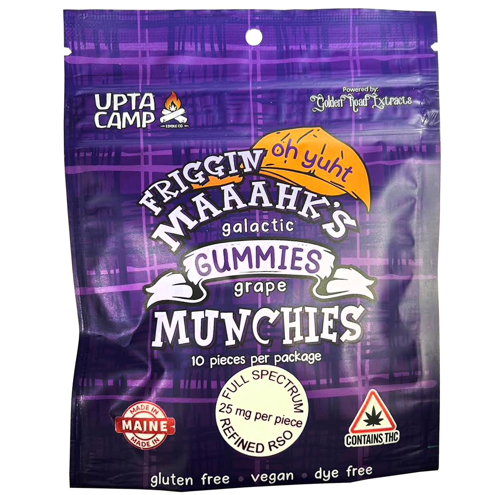 Photograph of product: Friggin Maaahk's RSO Gummies Galactic Grape 250 MG