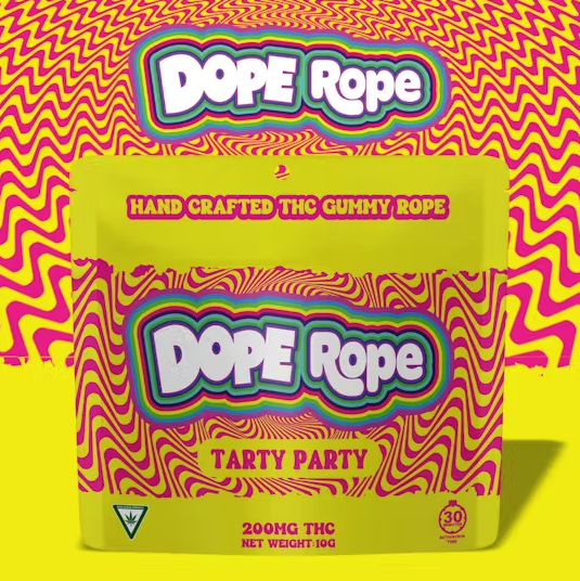 Photograph of product: Dope Rope 200mg Gummy Rope - Tarty Party