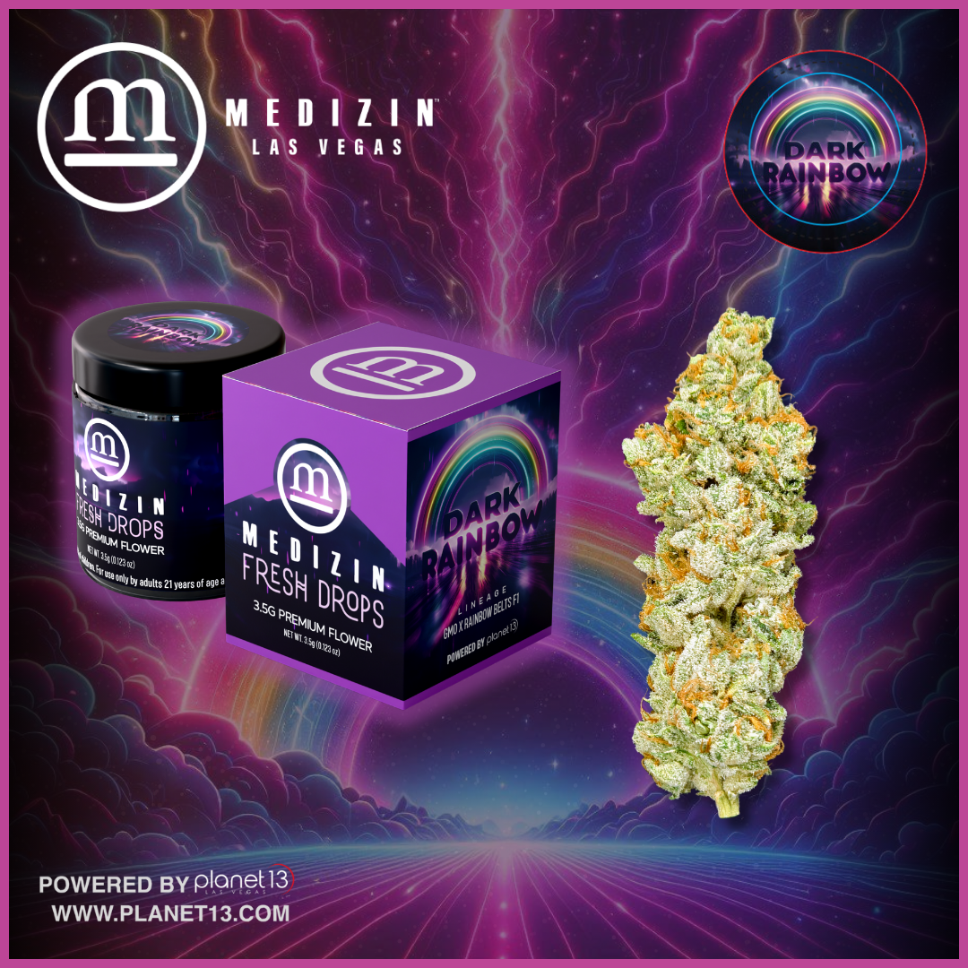 Photograph of product: Medizin FRESH DROP Dark Rainbow 3.5g Prepack