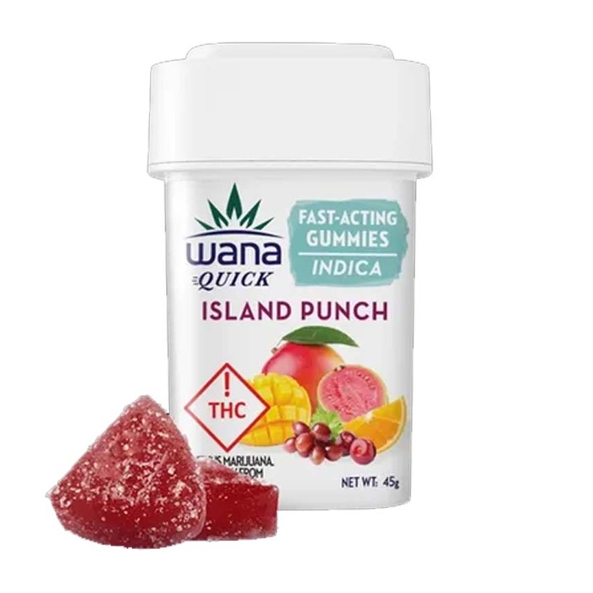 Photograph of product: Island Punch (I) - 100mg Quick Gummies - Wana