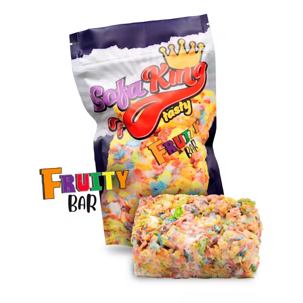 Photograph of product: SOFA KING - BAKED GOODS - 100MG - FRUITY PEBBLE BAR - HYBRID