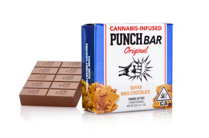 Photograph of product: Toffee Milk Chocolate Punchbar 100mg   100 Milligrams