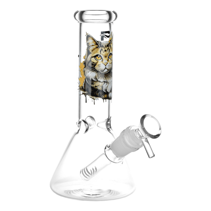 Photograph of product: Majestic Cat Glass Water Pipe | 7.75" | 14mm F