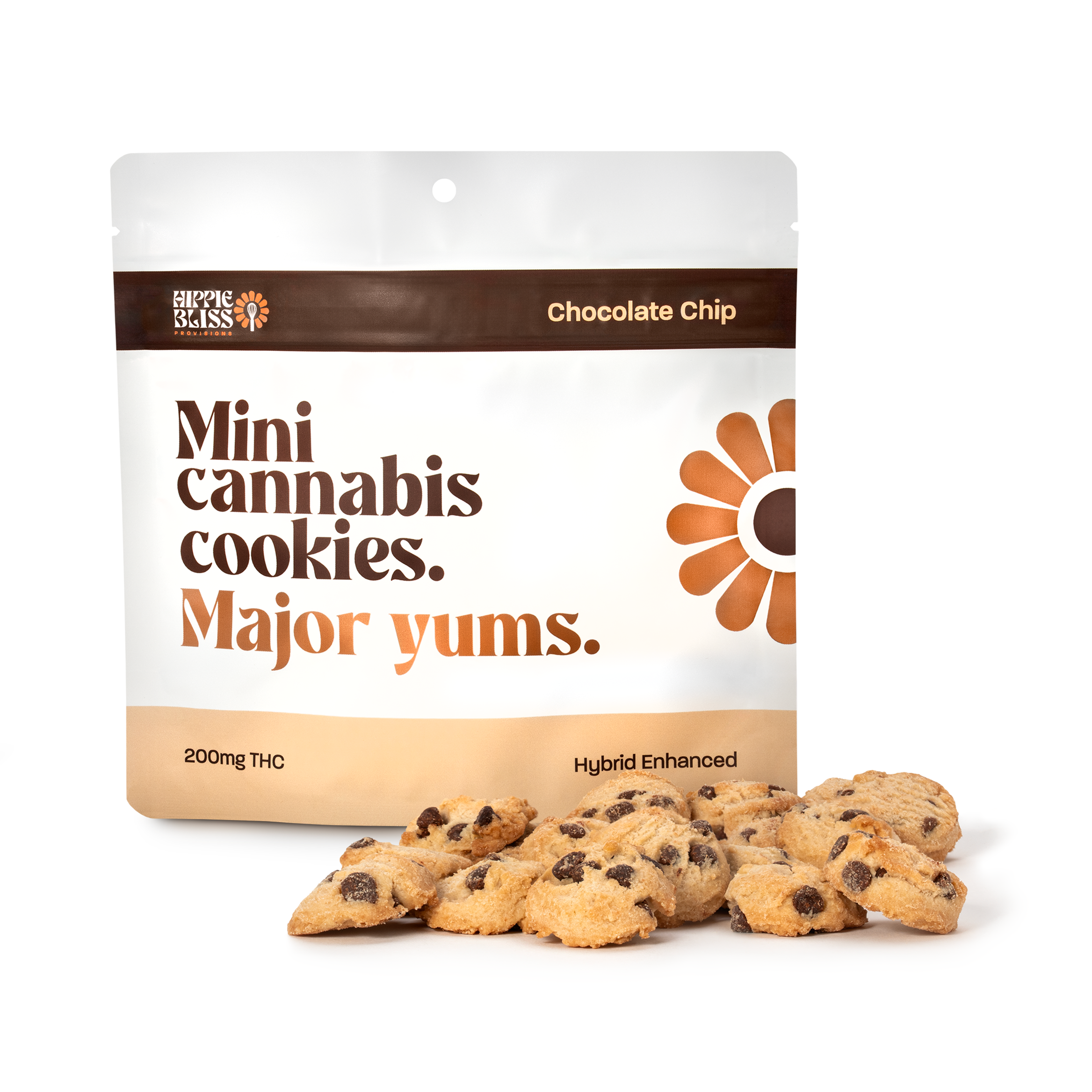 Photograph of product: Hippie Bliss- Chocolate Chip Cookies Hybrid Enhanced- 200mg