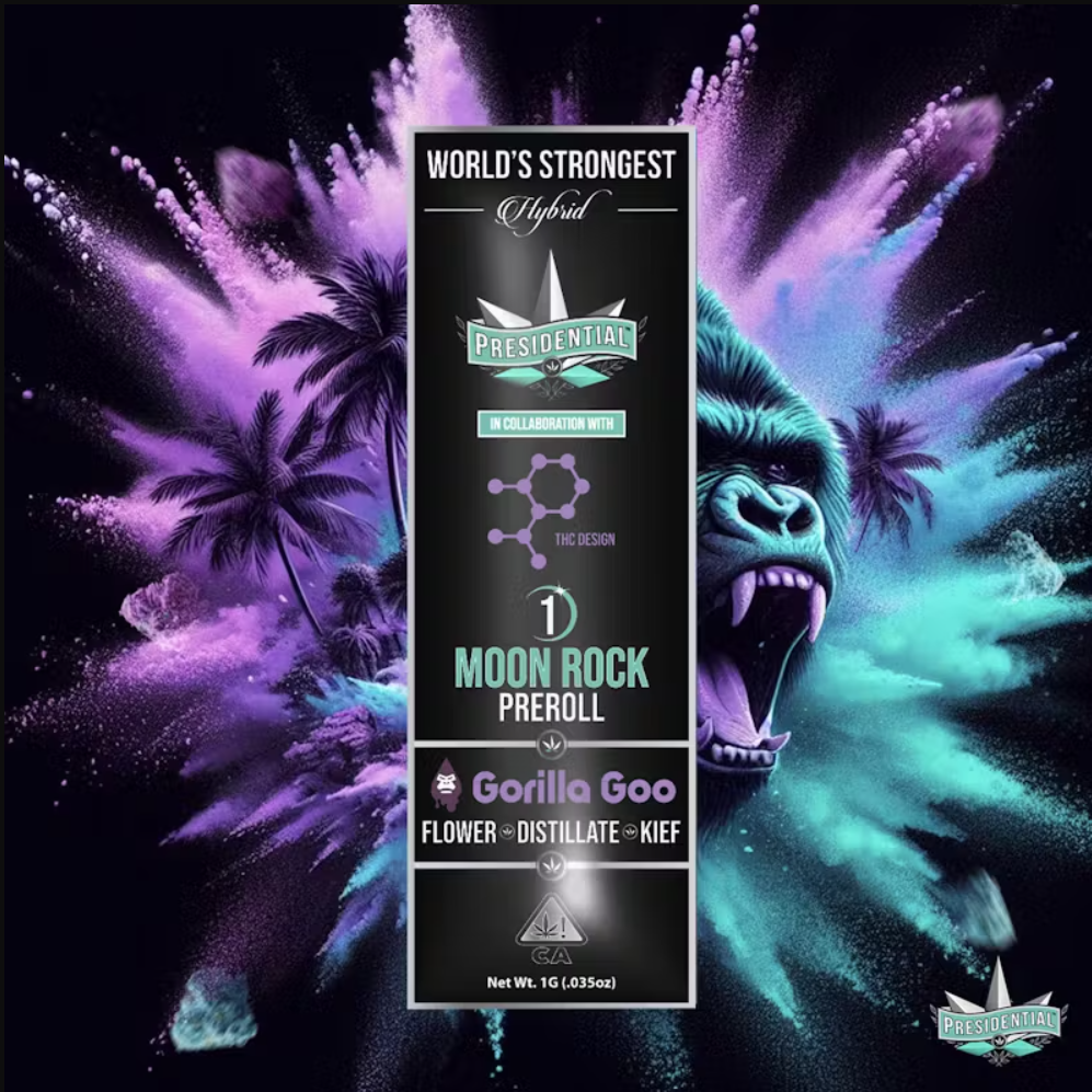 Photograph of product: Presidential | Gorilla Goo - 1g Moon Rock Pre Roll