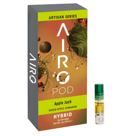 Photograph of product: Apple Jack Vape Cartridge (.5g)(Airo)