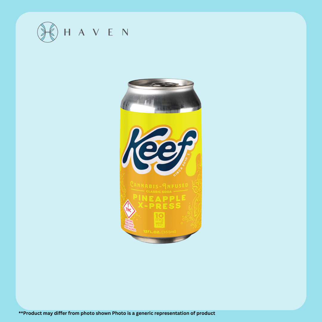 Photograph of product: 10mg Pineapple X-Press Soda | Keef