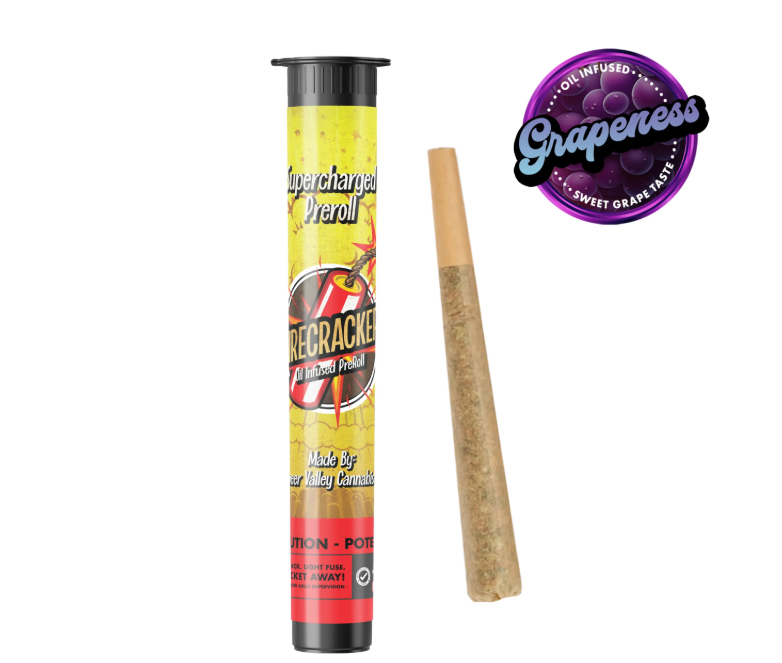 Photograph of product: Firecracker Grapeness 1g Infused Preroll