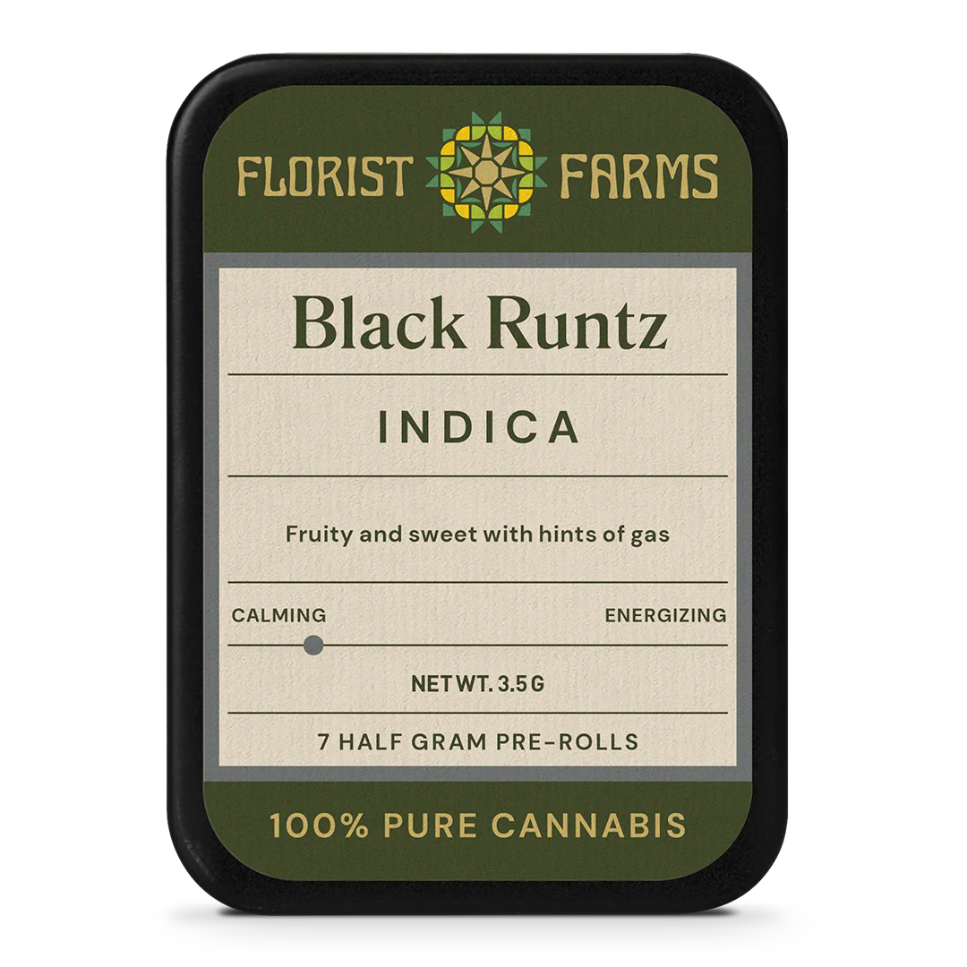 Photograph of Product: Florist Farms | Black Runtz | Prerolls | 7 Pack