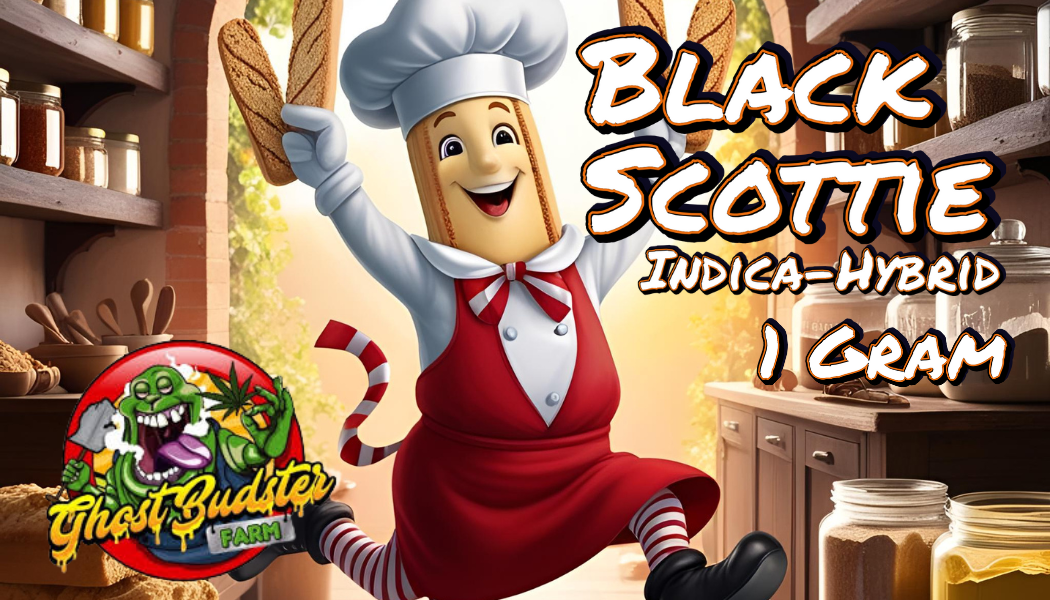 Photograph of product: Ghostbudster Farm Black Scottie Pre-Roll