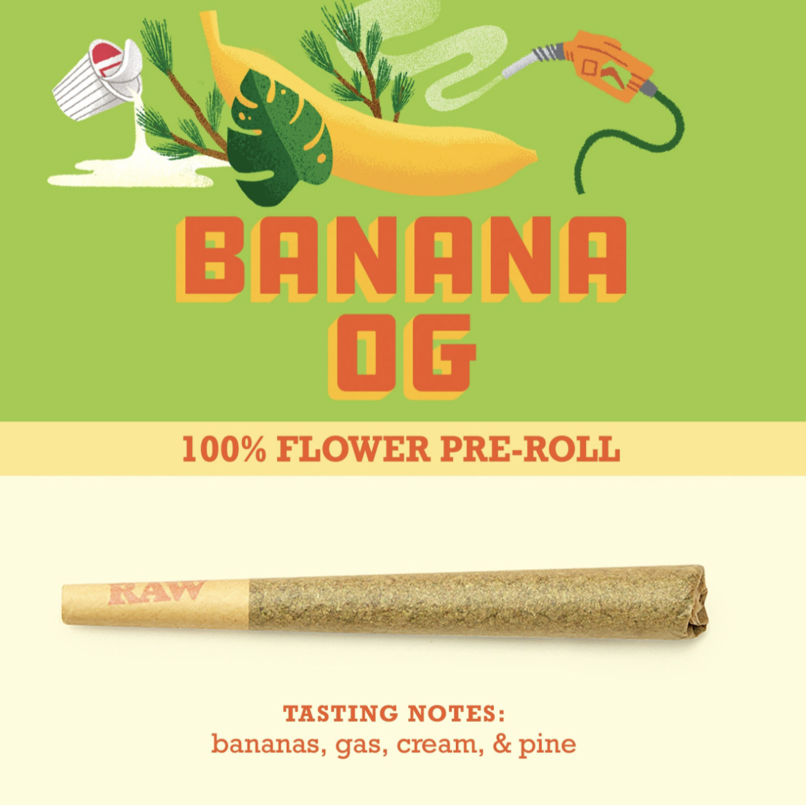 Photograph of product: 1g Banana OG Pre-Roll | TAX INCLUDED