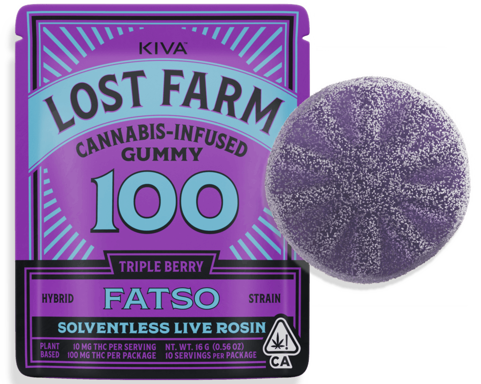 Photograph of product: Lost Farms | Fatso Triple Berry | 16G 100MG Single LRosin Edible
