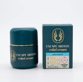 Photograph of product: Escape Artist | Unscented TH-oui Relief Cream | 300MG TH-oui: 300MG CBD | REC
