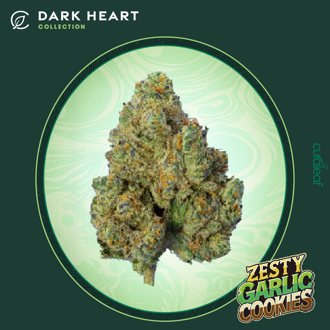 Photograph of product: DARK HEART | Zesty Garlic Kookyz | Flower | 3.5g