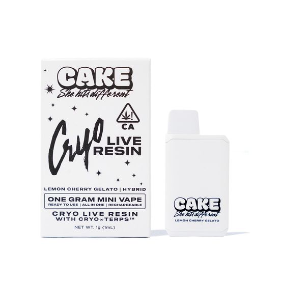 Photograph of product: Cake Live Resin AIO Vape Lemon Cherry Gelato 1g - 
