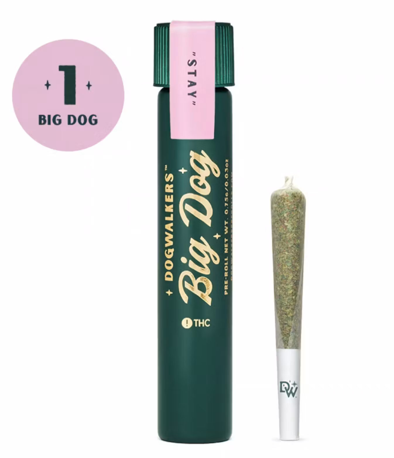 Photograph of product: Dogwalkers Jet Fuel OG (H) Pre-Roll 0.75g